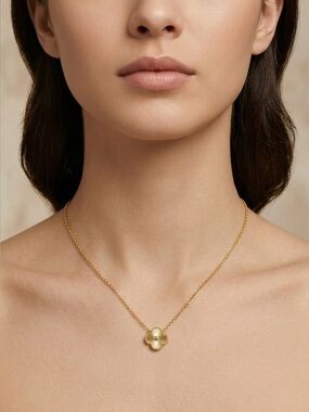 11: Stainless steel 18KT gold plated clover necklace